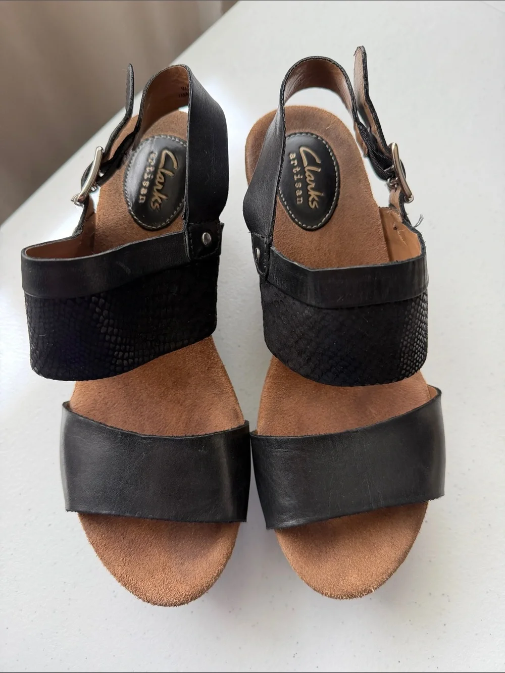 Clark’s Wedge Sandals with Adjustable Straps